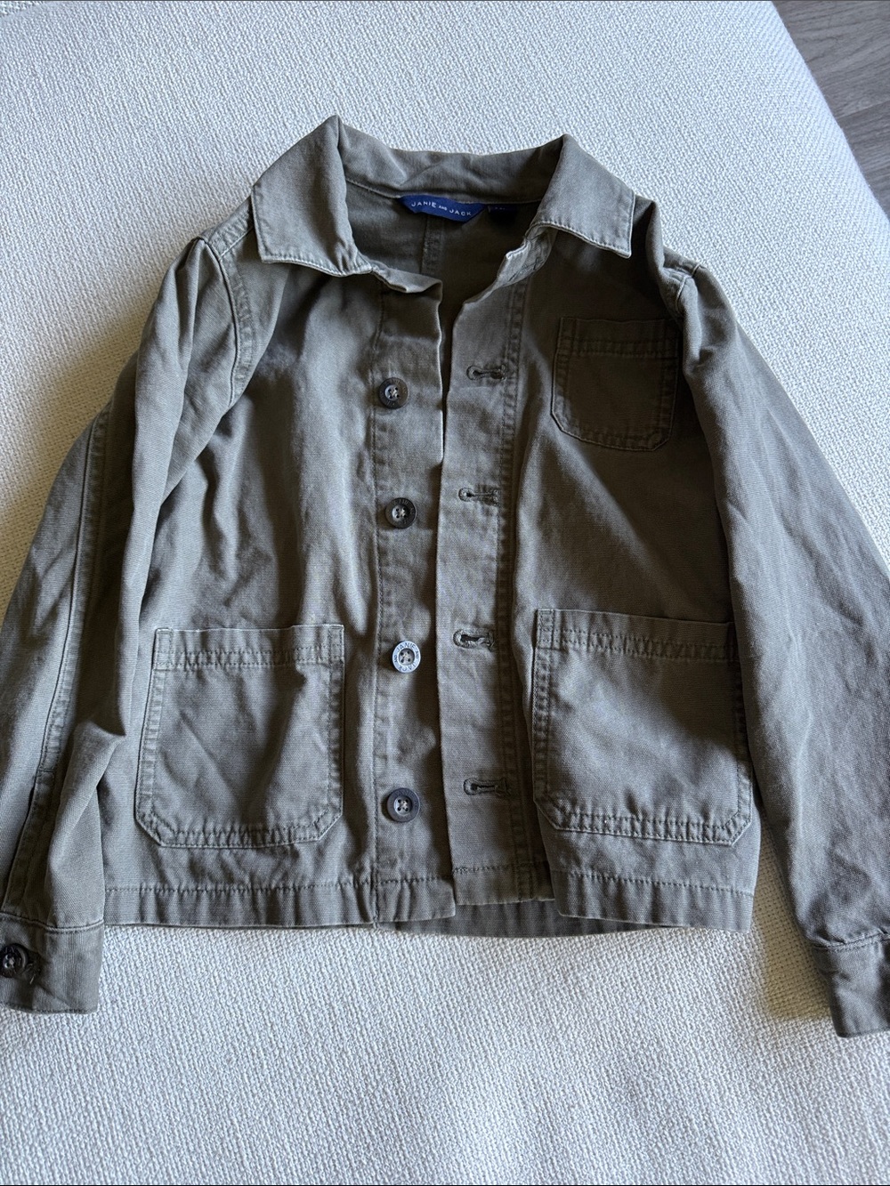 Janie and Jack Olive Green Casual Button-Down Shirt
